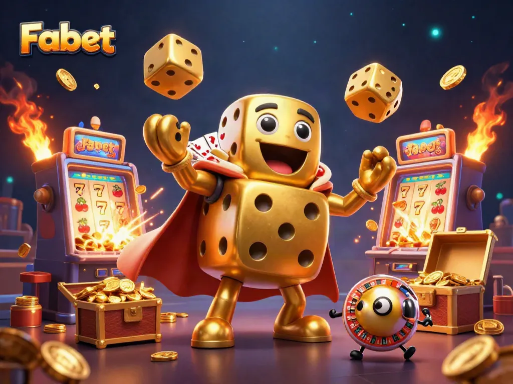 Engage with Fabet's thrilling casino games amidst a vibrant jackpot explosion, showcasing the excitement of winning.