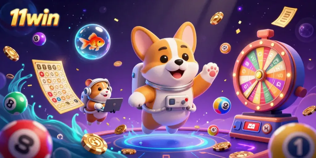 Experience an exciting game moment at 11win, featuring animated characters in a vibrant casino atmosphere.